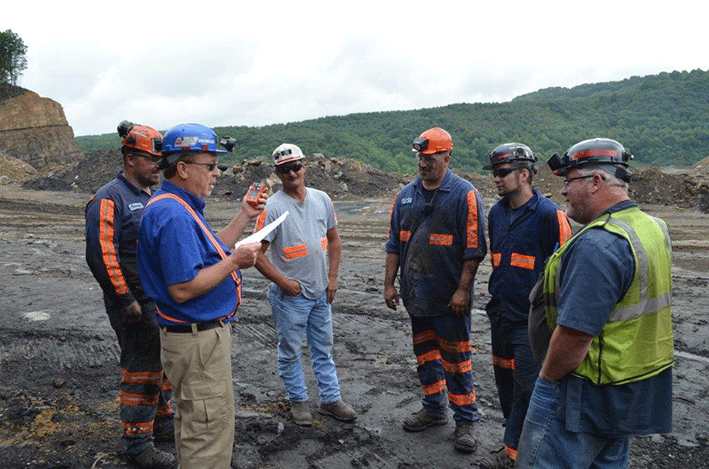VA mine safety accident reduction program personnel (Image from https://energy.virginia.gov/coal/coal-mine-safety/SmallMineSafety.shtml)